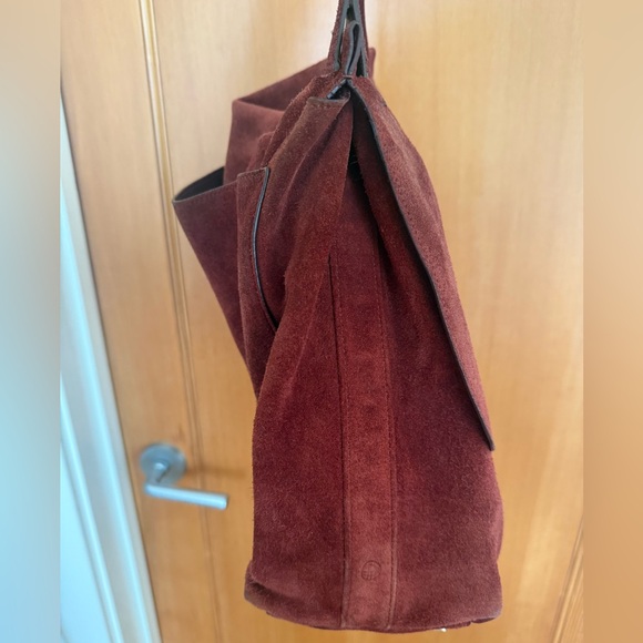 THE ROW Suede Sidekick Bag in Vermillon - Picture 8 of 11